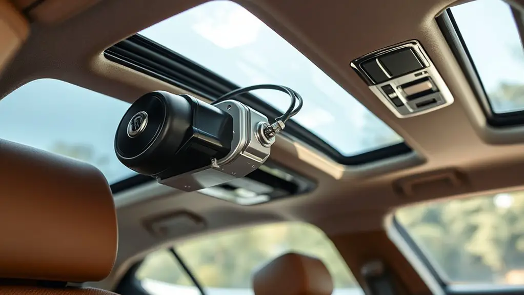 access sunroof motor housing