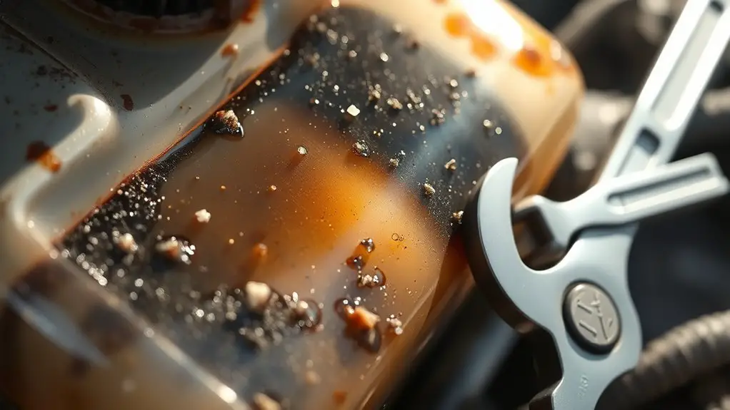 clean brake fluid reservoir