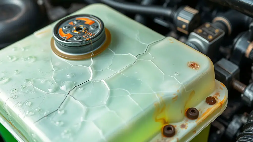 cracked coolant reservoir signs