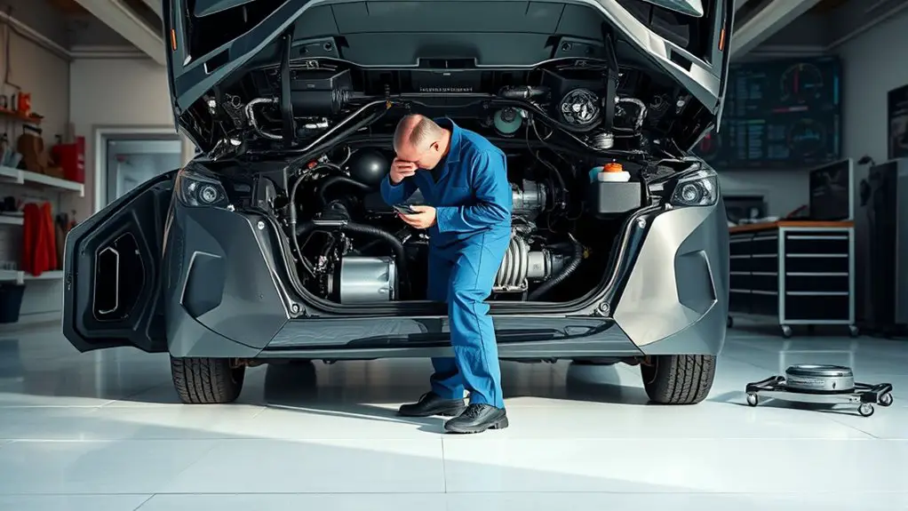 diagnose hybrid vehicle oil leak