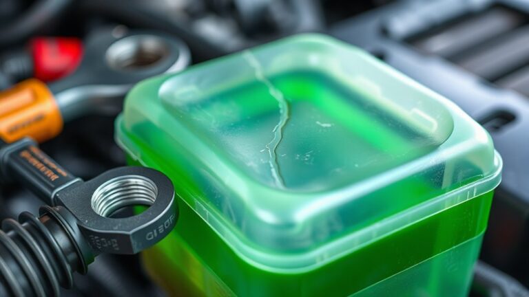 diagnosing coolant reservoir crack