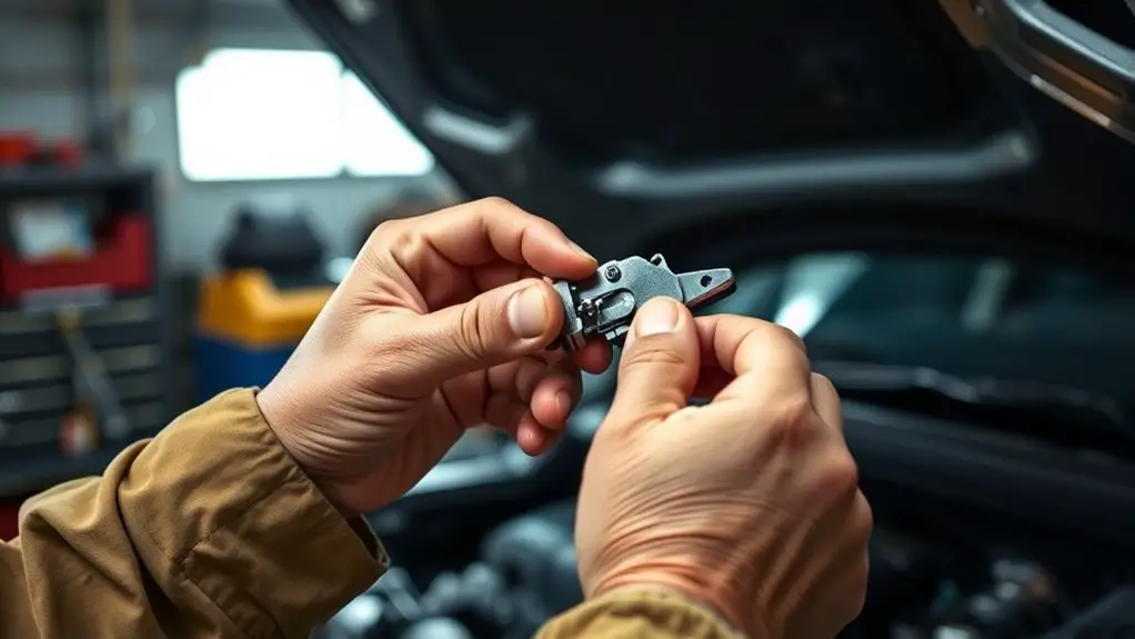 diagnosing stuck hood latch