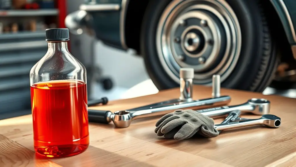 gather brake bleeding supplies