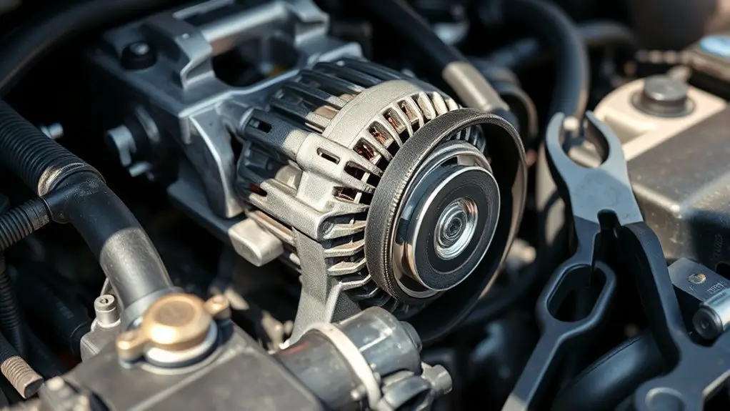 inspect alternator and belt