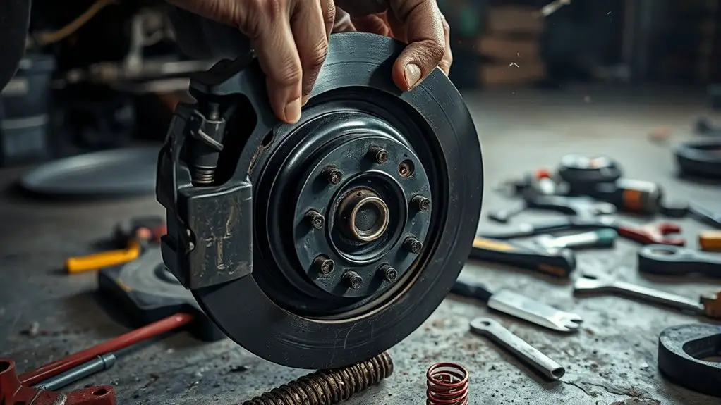 inspect brake components thoroughly