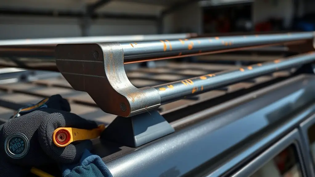 inspect welds for damage
