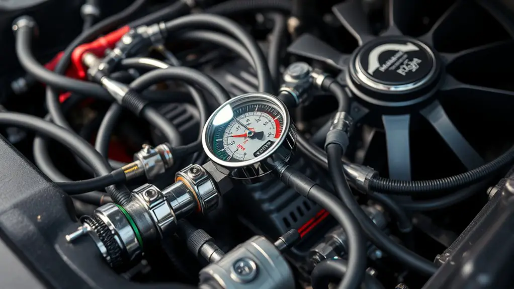locate pressure tester connections