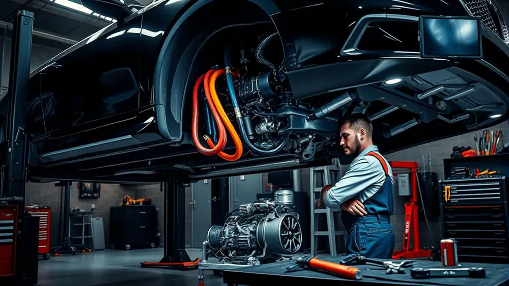 prepare vehicle for repairs