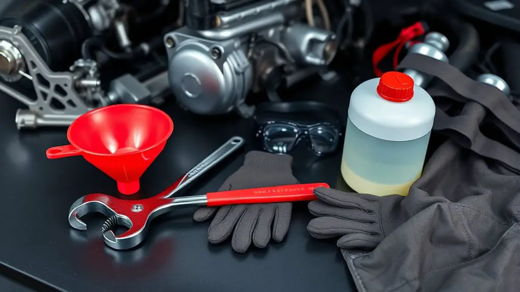 safety gear and tools