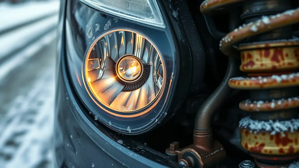temperature induced headlight misalignment